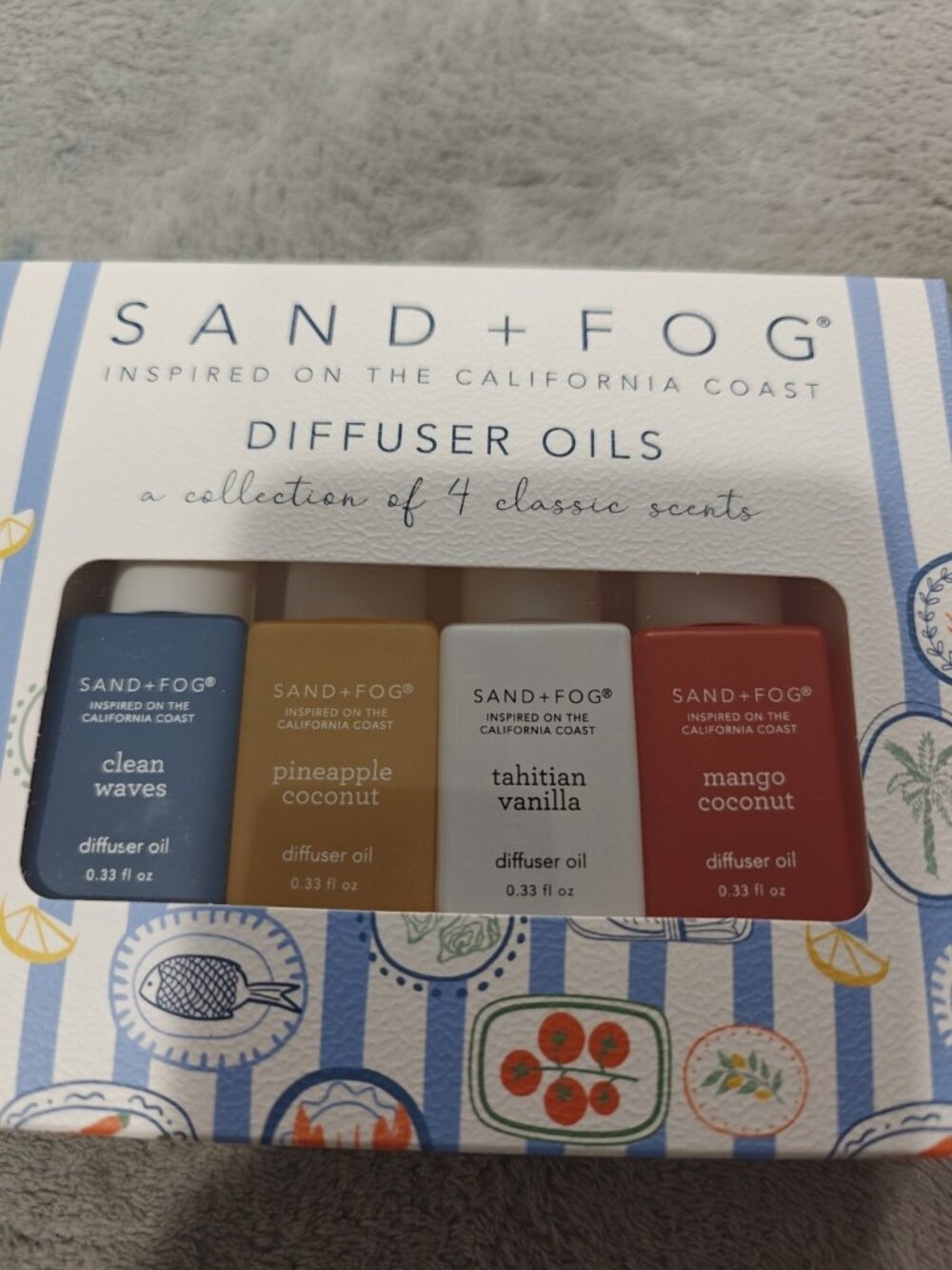 SAND AND FOG 4pk 0.33oz each Variety California Coast Fragrance Oils Set NEW